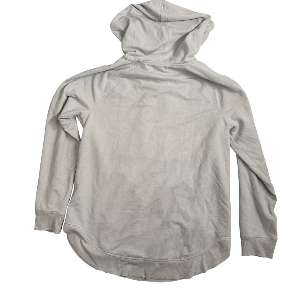 Maurices Light Gray Quilted Front Hoodie Tunic Pocket Pullover Size S - Picture 6 of 7